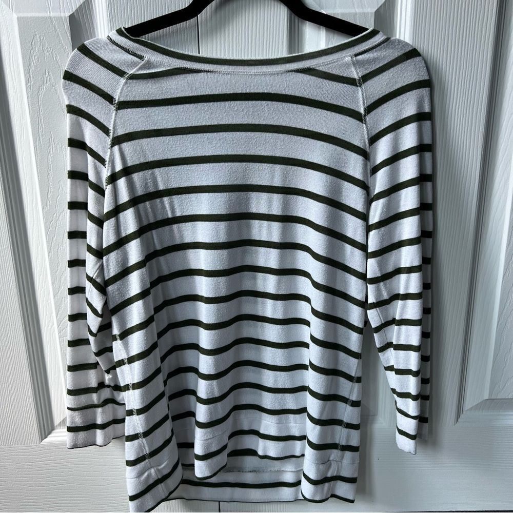 Mix by Hawthorn Stitchfix Arnold Striped Three Quarter Sleeve Knit Top - S - Picture 3 of 7